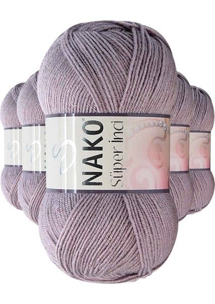 5 Adet Süper Inci El Örgü Ipi 100 gr Üzüm Suyu 10155