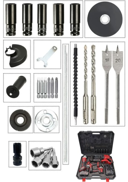 Süper Seri 5’li Takım: 200A Kaynak Makinesi + 3 Akülü Matkap + Taşlama Somun Sıkma Kırıcı Delici Set modelleri