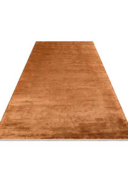 Kirti Modern Turuncu Viskon Dikdörtgen Modern Desenli Akrilik Hav Vermeyen Leke Tutmayan Kolay Temizlenen Yumuşak Makine Salon Yolluk Mutfak Halı