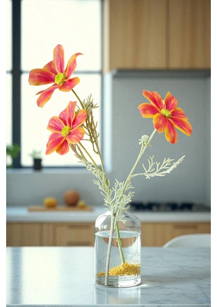 Islak Dokulu 60 cm Yapay Gelincik Çiçeği – Gerçekçi Görünümlü Dekoratif Salon ve Masa Çiçeği modelleri