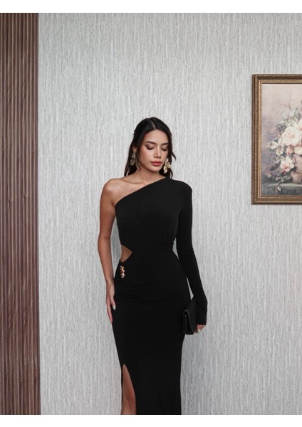 Bel Aksesuar Tek Kol Elbise fırsatları