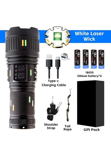 F.b.ı Pro F-3001 Alüminyum Tg LED Güç Göstergeli Type-C Şarjlı El Feneri fiyatları