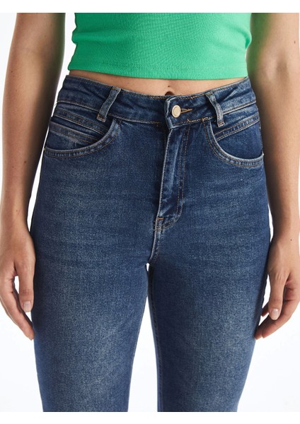 Lcw Jeans Indigo Mars Flare Kadın Jean Pantolon modelleri