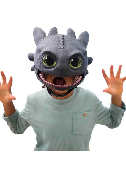 Ejderhanı Nasıl Eğitirsin Toothless Işıklı Sesli Plazma Nefesli Çocuk Maskesi 38 cm fiyatları