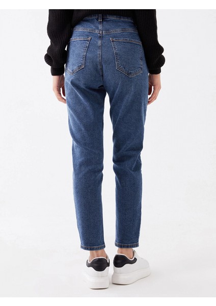 Lcw Jeans Indigo Yüksek Bel Slim Mom Kadın Jean Pantolon indirimleri