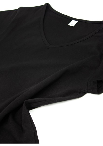 Kadın T-Shirt Yarım Kollu V Yaka (%96 Pamuk - %4 Elastan) modelleri