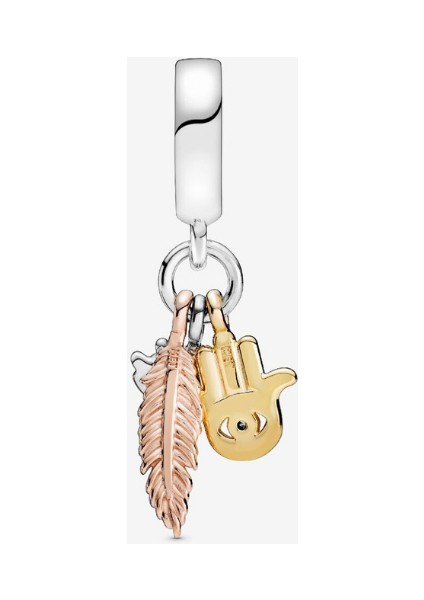 Fatma'nın Eli, Her Şeyi Gören Göz ve Spiritüel Tüy Sallantılı Charm indirimleri