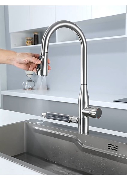 Akıllı Eviye ve Spiralli Batarya Seti SS304 75X45X22CM T.410