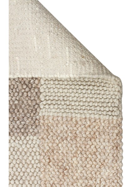 Altmunster Geometrik Bej Yün Dikdörtgen Modern Desenli Akrilik Hav Vermeyen Leke Tutmayan Kolay Temizlenen Yumuşak Makine Salon Yolluk Jüt Halı fırsatları