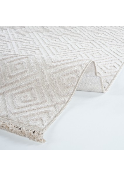 Krem Geometrik Etnik Modern Desenli Hav Vermeyen Leke Tutmayan Kolay Temizlenen Yumuşak Makine Salon Yolluk Mutfak Halı fiyatları