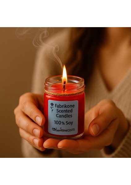 Lumiluxe Minis – %100 Soya Wax Doğal Mini Kavanoz Mum Serisi -Kırmızı -2'li