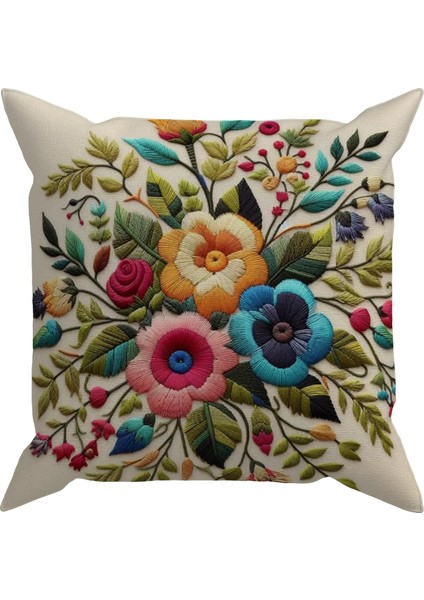 Embroidery DS17 Dijital Baskılı Kırlent Kılıfı