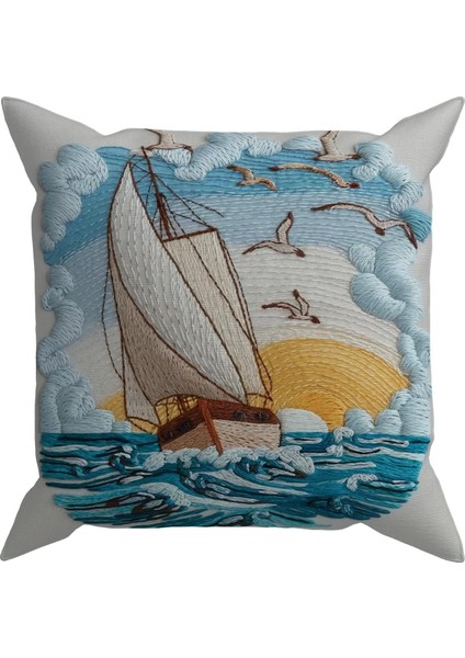 Embroidery DS32 Dijital Baskılı Kırlent Kılıfı