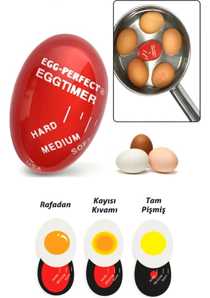 Yumurta Haşlama Zamanlayıcısı Dublör Yumurta Egg Timer