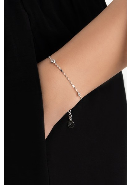 Italyan Minimal 18 Ayar Beyaz Altın Kaplama 19 cm Gümüş Bileklik 5 fiyatları