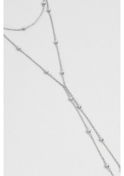 Minimal Tasarım 18 Ayar Beyaz Altın Kaplama 39 cm Gümüş Şahmeran modelleri