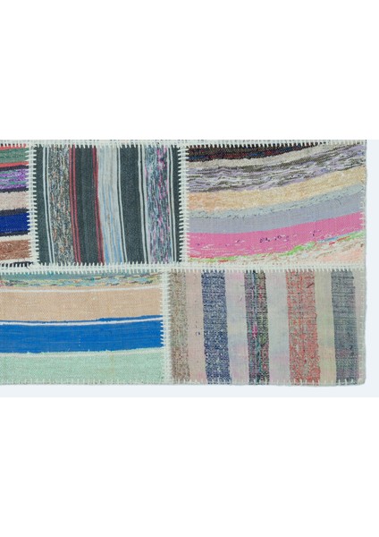 Teselya Bej Çizgili Etnik Modern Desenli Yün Hav Toz Vermez Leke Tutmayan Salon Yolluk Mutfak El Dokuma Halı modelleri