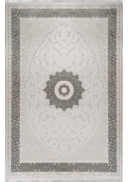 Ulverstone Çerçeveli Krem Akrilik Dikdörtgen Modern Desenli Akrilik Hav Vermeyen Leke Tutmayan Kolay Temizlenen Yumuşak Makine Salon Yolluk Mutfak Halı