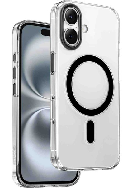 iPhone 16 Uyumlu Aurora Şeffaf Manyetik Şarj Uyumlu Kılıf