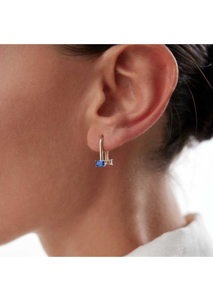 Blue & White Baget Küpe