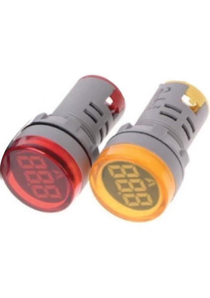 22 mm 0-100A Led'li Mavi Ampermetre (10 Adet)
