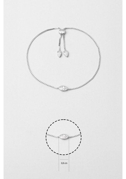 Vera 18 Ayar Beyaz Altın Kaplama Ayarlanabilir Gümüş Bileklik modelleri