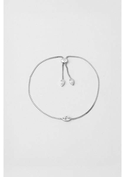 Vera 18 Ayar Beyaz Altın Kaplama Ayarlanabilir Gümüş Bileklik indirimleri