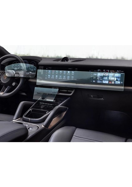 Porsche Panamera Uyumlu Dijital Gösterge ,navigasyon ve Vites Etrafı 9h Nano Ekran Koruyucu 3lü Set