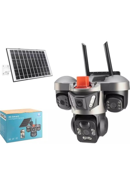 YT-66G 3mp+3mp+3mp 4g Solar Kamera V380