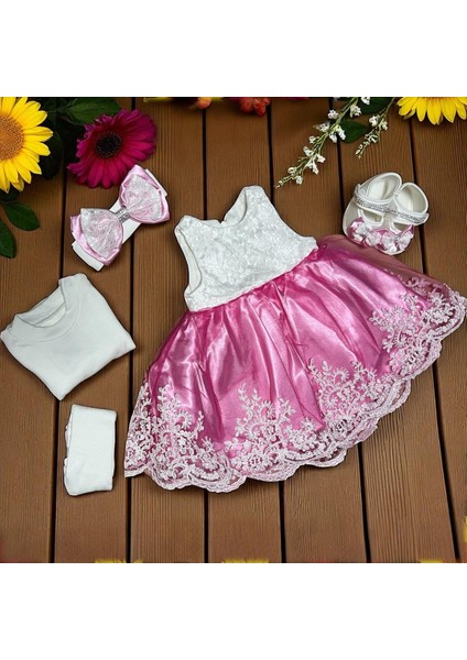 Büyük Fiyonk Detaylı Kız Mevlüt Set Pembe fiyatları
