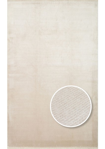 Anjali Çerçeveli Vizon Viskon Dikdörtgen Modern Desenli Akrilik Hav Vermeyen Leke Tutmayan Kolay Temizlenen Yumuşak Makine Salon Yolluk Mutfak Halı