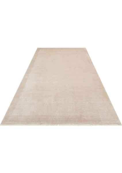 Anjali Çerçeveli Vizon Viskon Dikdörtgen Modern Desenli Akrilik Hav Vermeyen Leke Tutmayan Kolay Temizlenen Yumuşak Makine Salon Yolluk Mutfak Halı