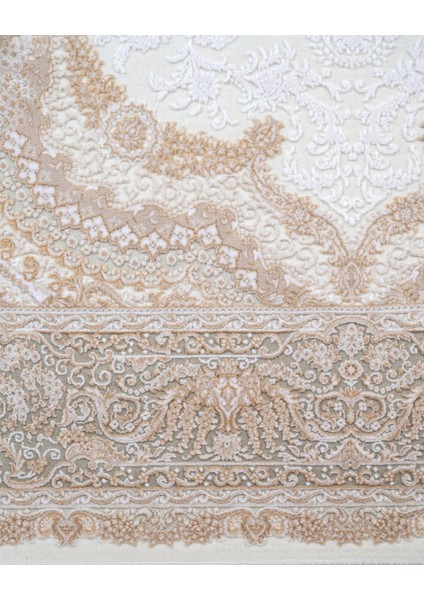 Klasik Krem Viskon Dikdörtgen Modern Desenli Akrilik Hav Vermeyen Leke Tutmayan Kolay Temizlenen Yumuşak Makine Salon Yolluk Mutfak Halı indirimleri