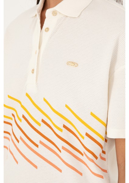 Kadın Ekru Tişört 50283373-VR019