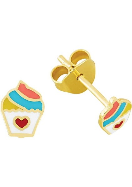 Cupcake Çocuk Küpesi