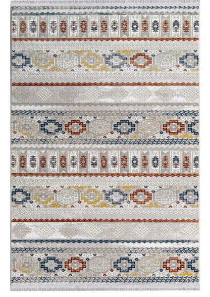 Tahlia Geometrik Gri Akrilik Dikdörtgen Modern Desenli Akrilik Hav Vermeyen Leke Tutmayan Kolay Temizlenen Yumuşak Makine Salon Yolluk Mutfak Halı fırsatları