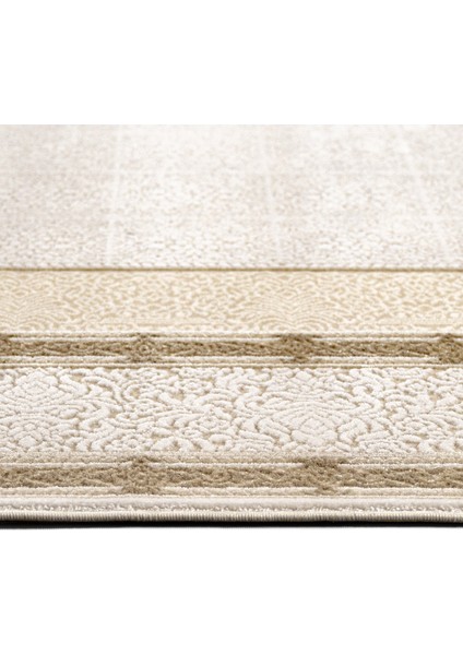 Jhansi Çerçeveli Bej Akrilik Dikdörtgen Modern Desenli Akrilik Hav Vermeyen Leke Tutmayan Kolay Temizlenen Yumuşak Makine Salon Yolluk Mutfak Halı fiyatları