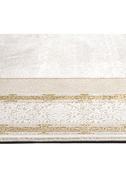 Pali Çerçeveli Krem Akrilik Dikdörtgen Modern Desenli Akrilik Hav Vermeyen Leke Tutmayan Kolay Temizlenen Yumuşak Makine Salon Yolluk Mutfak Halı fiyatları