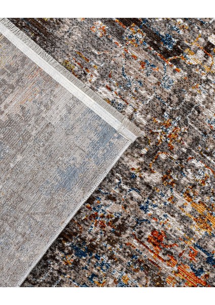 Collins Kahverengi Eskitme Etnik Modern Desenli Pamuk Hav Vermeyen Leke Tutmayan Kolay Temizlenen Yumuşak Makine Salon Yolluk Mutfak Halı modelleri