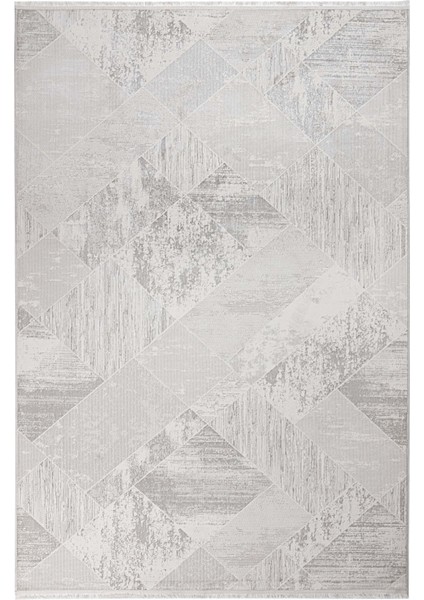 Piacenza Geometrik Krem Mikrofiber Dikdörtgen Modern Desenli Akrilik Hav Vermeyen Leke Tutmayan Kolay Temizlenen Yumuşak Makine Salon Yolluk Mutfak Halı