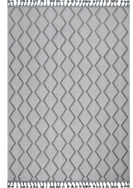 Ensley Gri Geometrik Etnik Modern Desenli Hav Vermeyen Leke Tutmayan Kolay Temizlenen Yumuşak Makine Salon Yolluk Mutfak Halı
