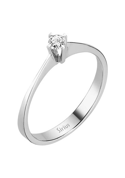 G Renk 0,12 Karat Pırlanta Tektaş Yüzük 0404R0101