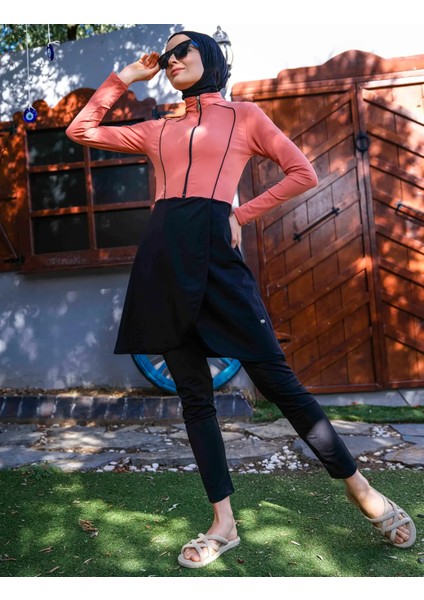 Hızlı Kuruyan Mayo Kumaşı Likralı Kadın Tesettür Mayo 2177 fiyatları