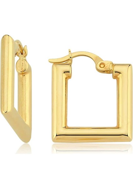 Medium Square Halka Küpe