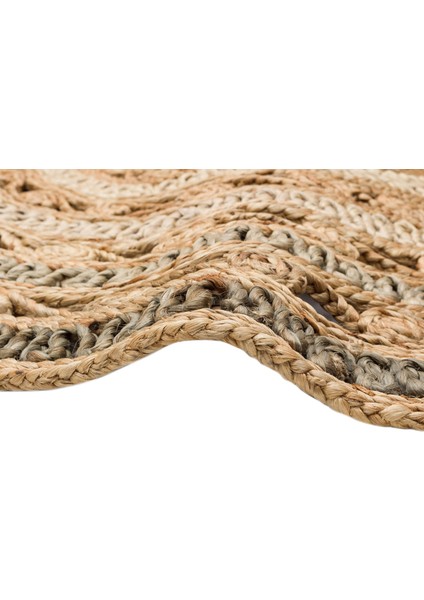 Liezen Geometrik Bej Jüt Daire Modern Desenli Akrilik Hav Vermeyen Leke Tutmayan Kolay Temizlenen Yumuşak Makine Salon Yolluk Jüt Halı fiyatları