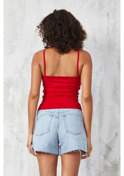 Kırmızı Ekru 2'li Ince Ip Askılı Pamuklu Basic Atlet 27274 fırsatları