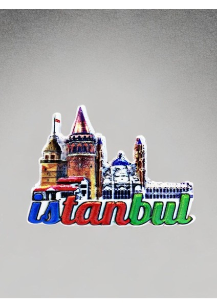 Istanbul Temalı Kabartma Polyester Magnet 9cm x 6cm.