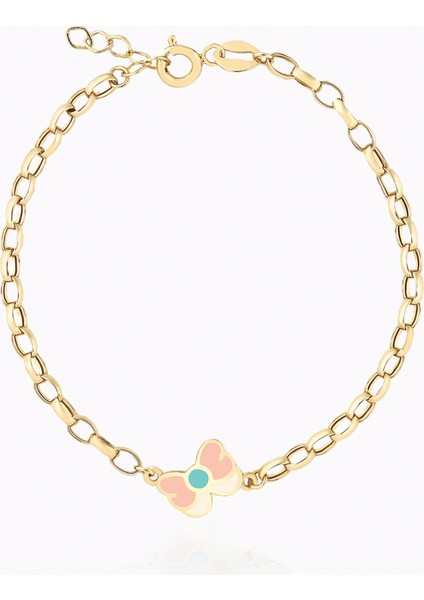 Pembe Mineli Fiyonk Çocuk Bilekliği