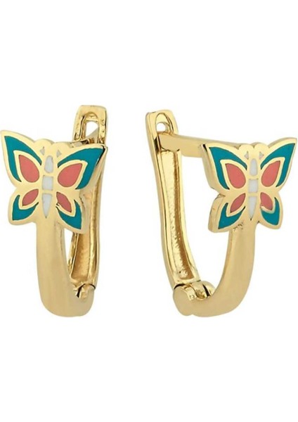 Renkli Kelebek Çocuk Küpesi