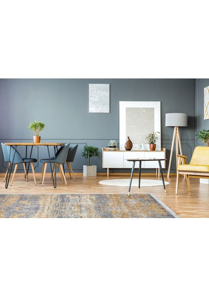 Turuncu Modern Etnik Desenli Hav Vermeyen Leke Tutmayan Kolay Temizlenen Yumuşak Makine Salon Yolluk Mutfak Halı indirimleri